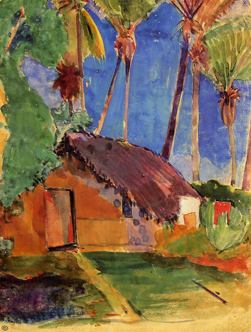 Hut under the coconut palms 1894